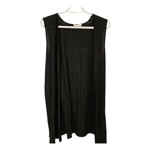 Artisan Ny Linen open sleeveless cardigan